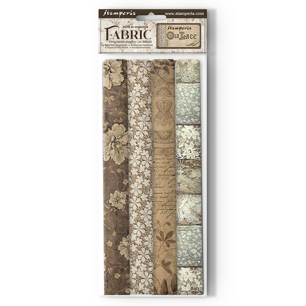 Pack 4 sheets fabric cm 30x30 - Old Lace
