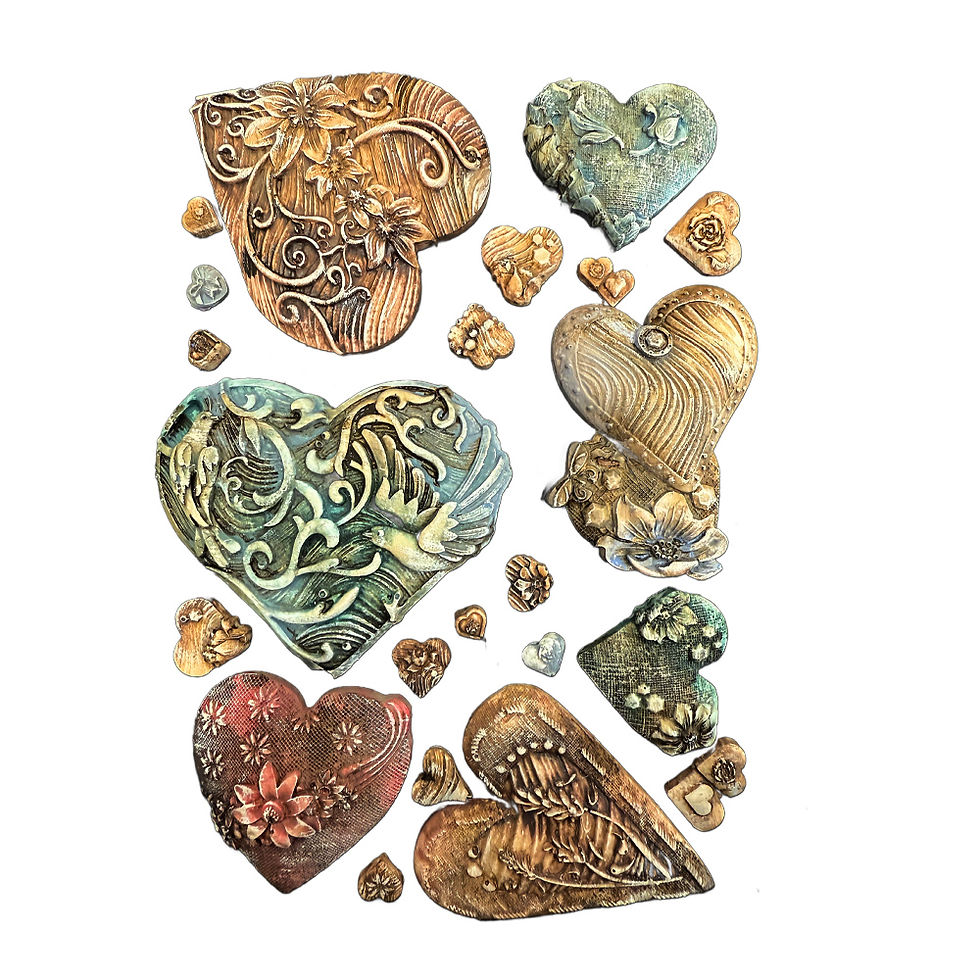 Thumbnail: Silicon mould A5 - Alice in Christmas simple hearts