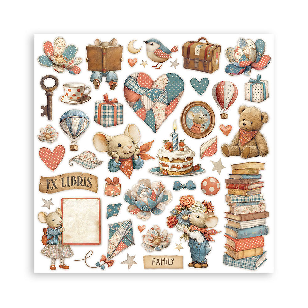 Miniatura: Scrapbooking Small Pad 10 sheets cm 20,3X20,3 (8"X8") - Family