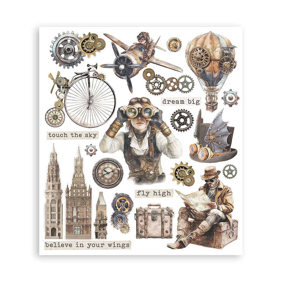 Miniatura: Rub on selection cm 20,5x23 6 pages - Voyages Fantastiques