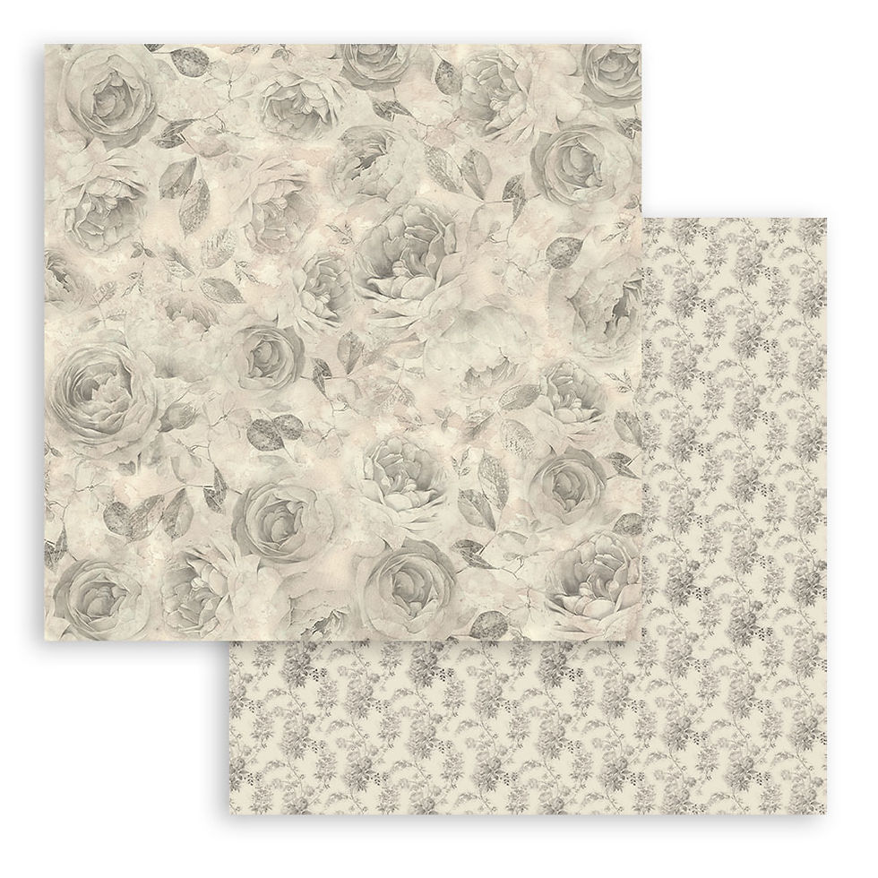 Thumbnail: Scrapbooking Small Pad 10 sheets cm 20,3X20,3 (8"X8") - Shabby Rose