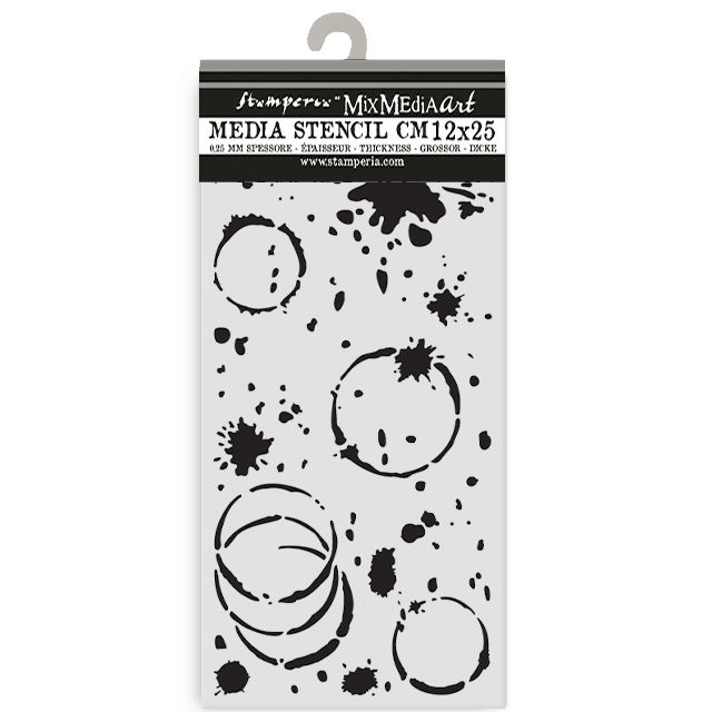 Miniatura: Thick stencil cm 12X25 - Secret Diary Ink splatter