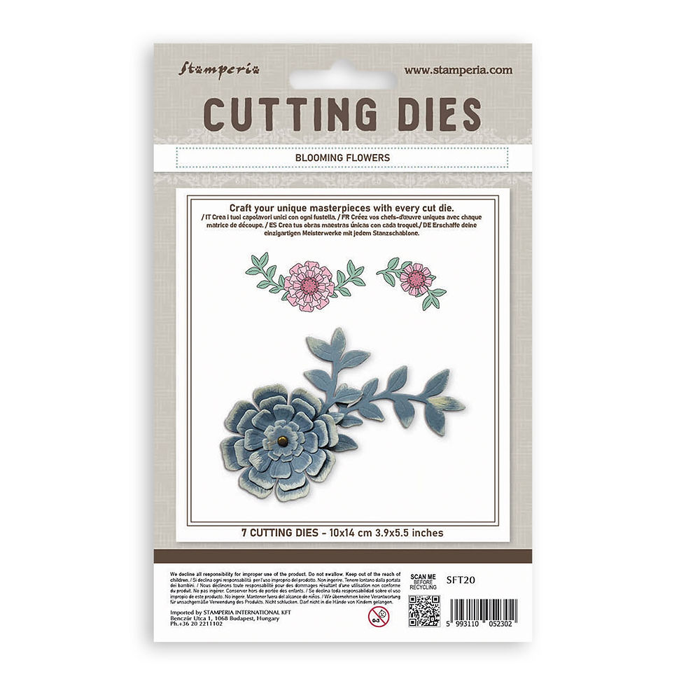 Miniatura: Cutting Dies for paper crafting A6 - Blooming flowers