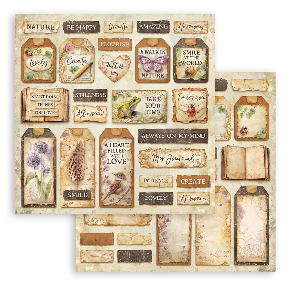 Thumbnail: Scrapbooking Printed Pad for Art and Craft 10 sheets 8"X8"- All Around