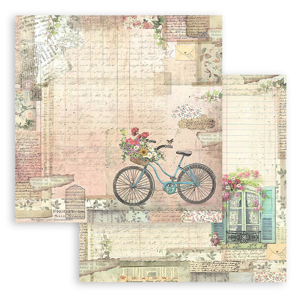 Thumbnail: Scrapbooking Small Pad 10 sheets cm 20,3X20,3 (8"X8") - Garden