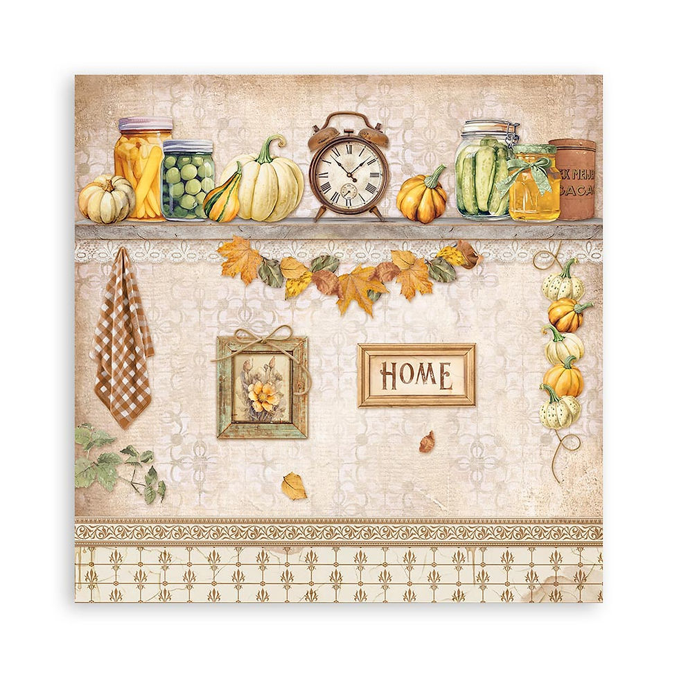 Thumbnail: Scrapbooking Pad 22 sheets cm 20,3X20,3 (8"X8") Single Face Golden Harmony