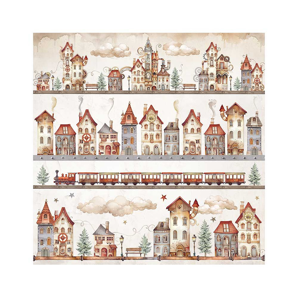 Thumbnail: Pack 4 sheets fabric cm 30x30 - Gear up for Christmas
