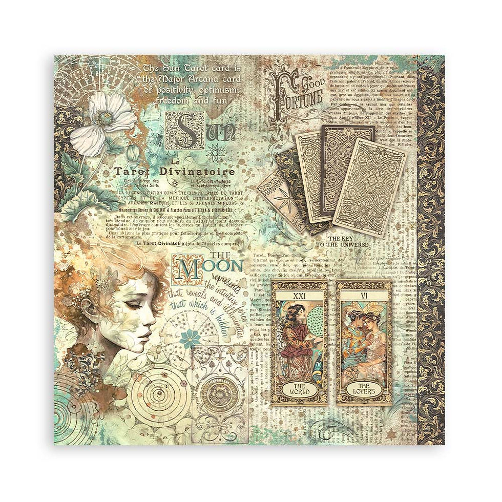 Thumbnail: Scrapbooking Pad 22 sheets cm 20,3X20,3 (8"X8") Single Face Fortune
