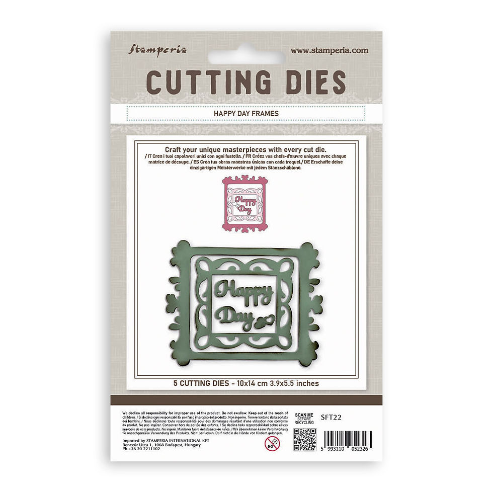 Miniatura: Cutting Dies for paper crafting A6 - Happy Day frames