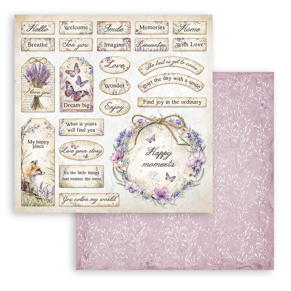 Thumbnail: Scrapbooking Pad 10 sheets cm 30,5x30,5 (12"x12") - Lavender