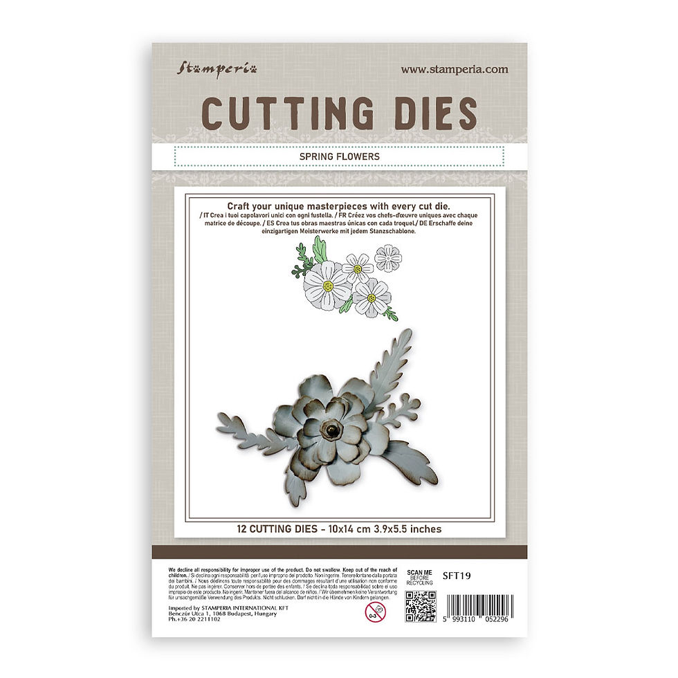 Miniatura: Cutting Dies for paper crafting A6 - Spring flowers