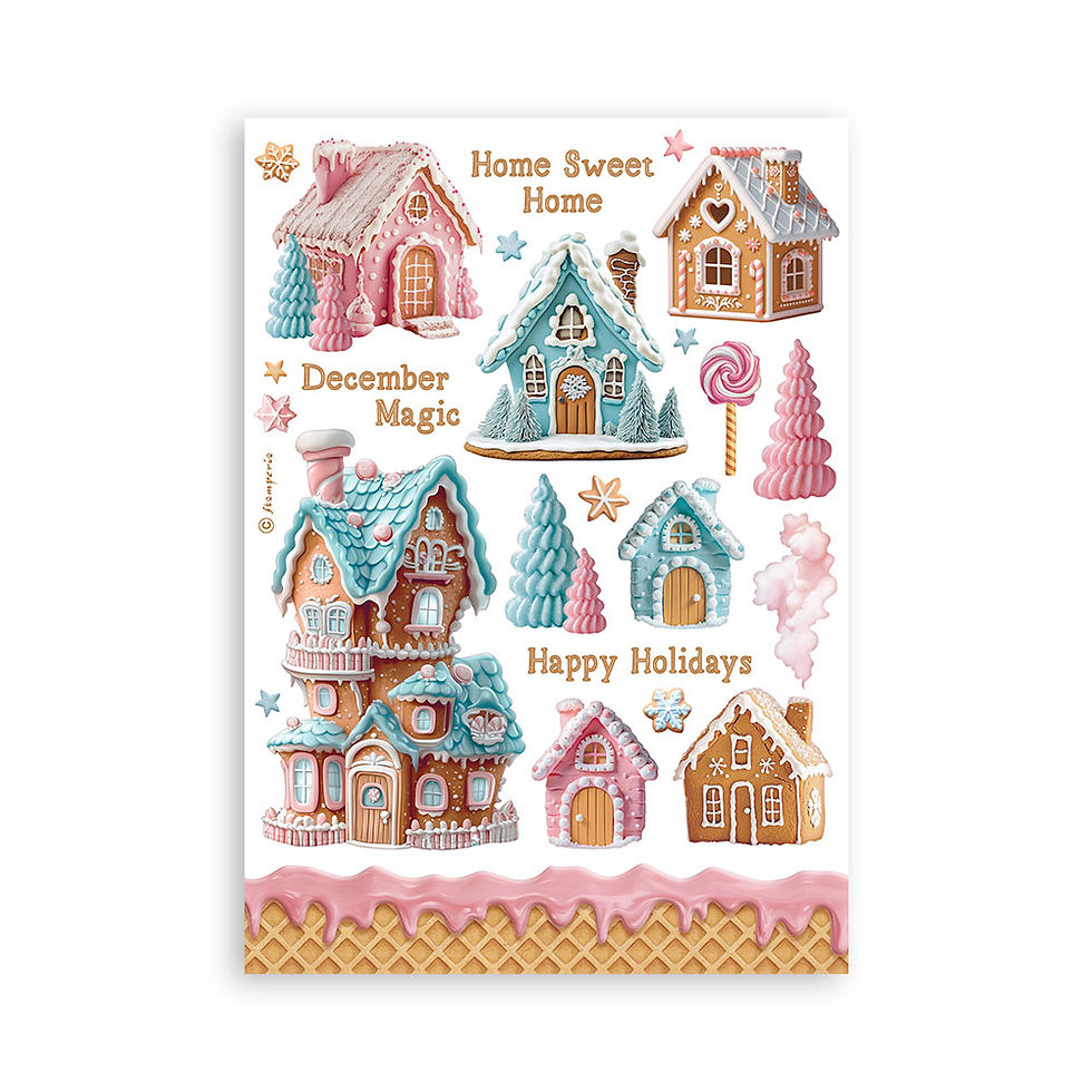 Thumbnail: Washi pad 8 sheets A5 - Candy Christmas