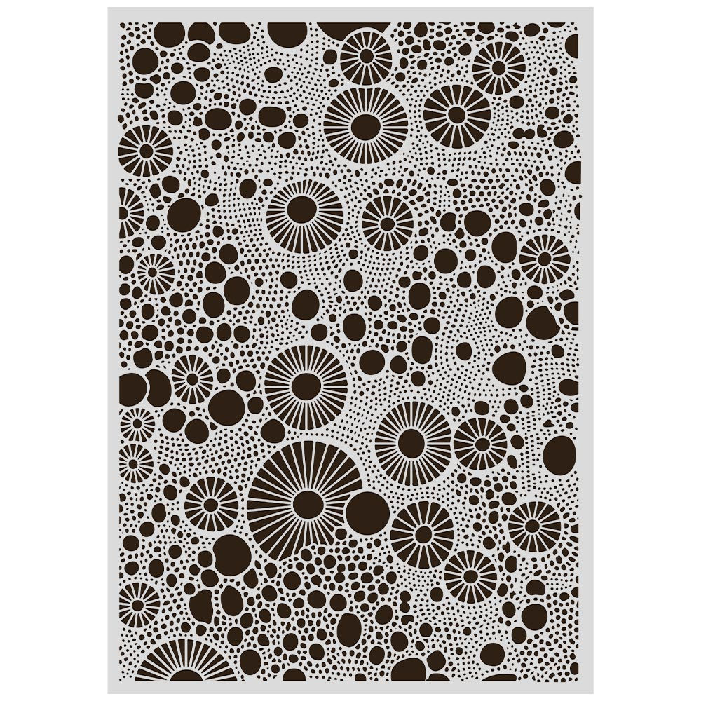 Cut laser stencil for Art and Craft A3 - All Around rings