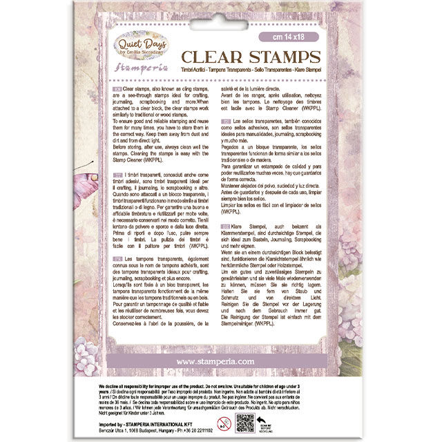 Thumbnail: Acrylic stamp cm 14x18 - Quiet Days hydrangea