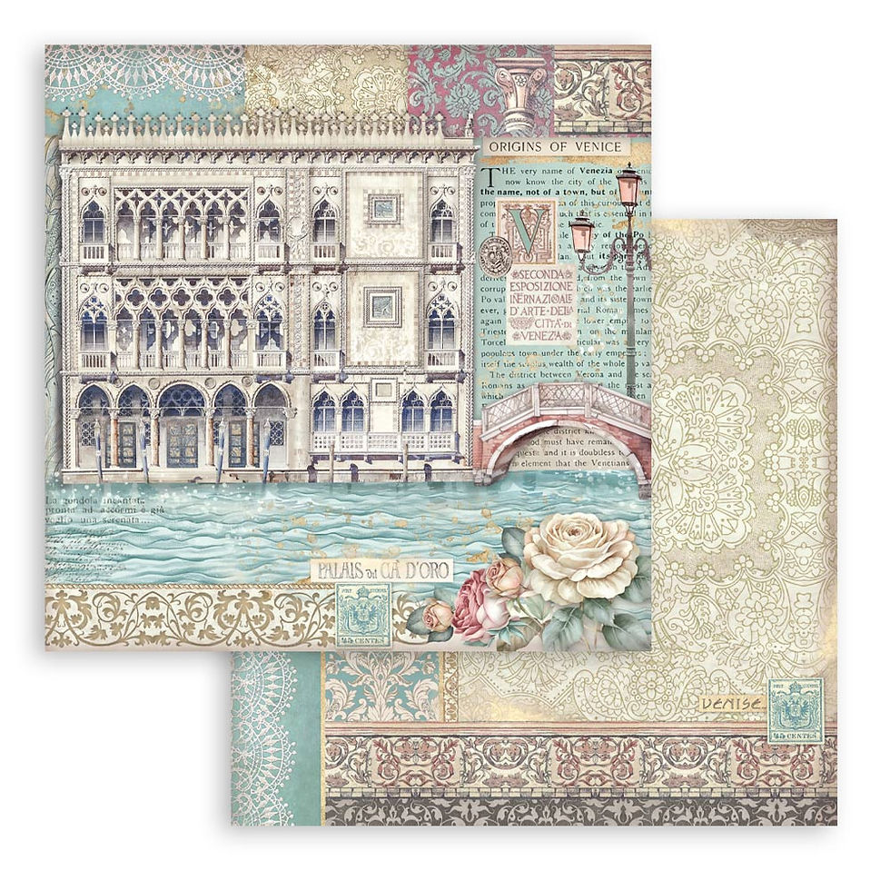 Thumbnail: Scrapbooking Small Pad 10 sheets cm 20,3X20,3 (8"X8") - Venice City of Art