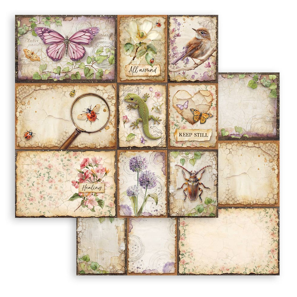 Thumbnail: Scrapbooking Printed Pad for Art and Craft 10 sheets 8"X8"- All Around