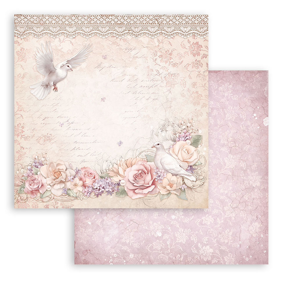 Thumbnail: Scrapbooking Small Pad 10 sheets cm 20,3X20,3 (8"X8") - Romance Forever
