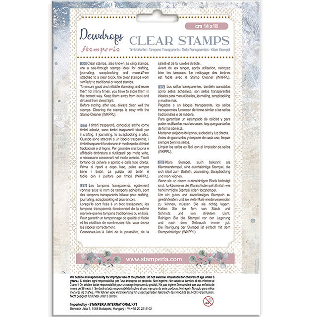 Thumbnail: Acrylic stamp cm 14x18 - Create Happiness Dewdrops habit tracker