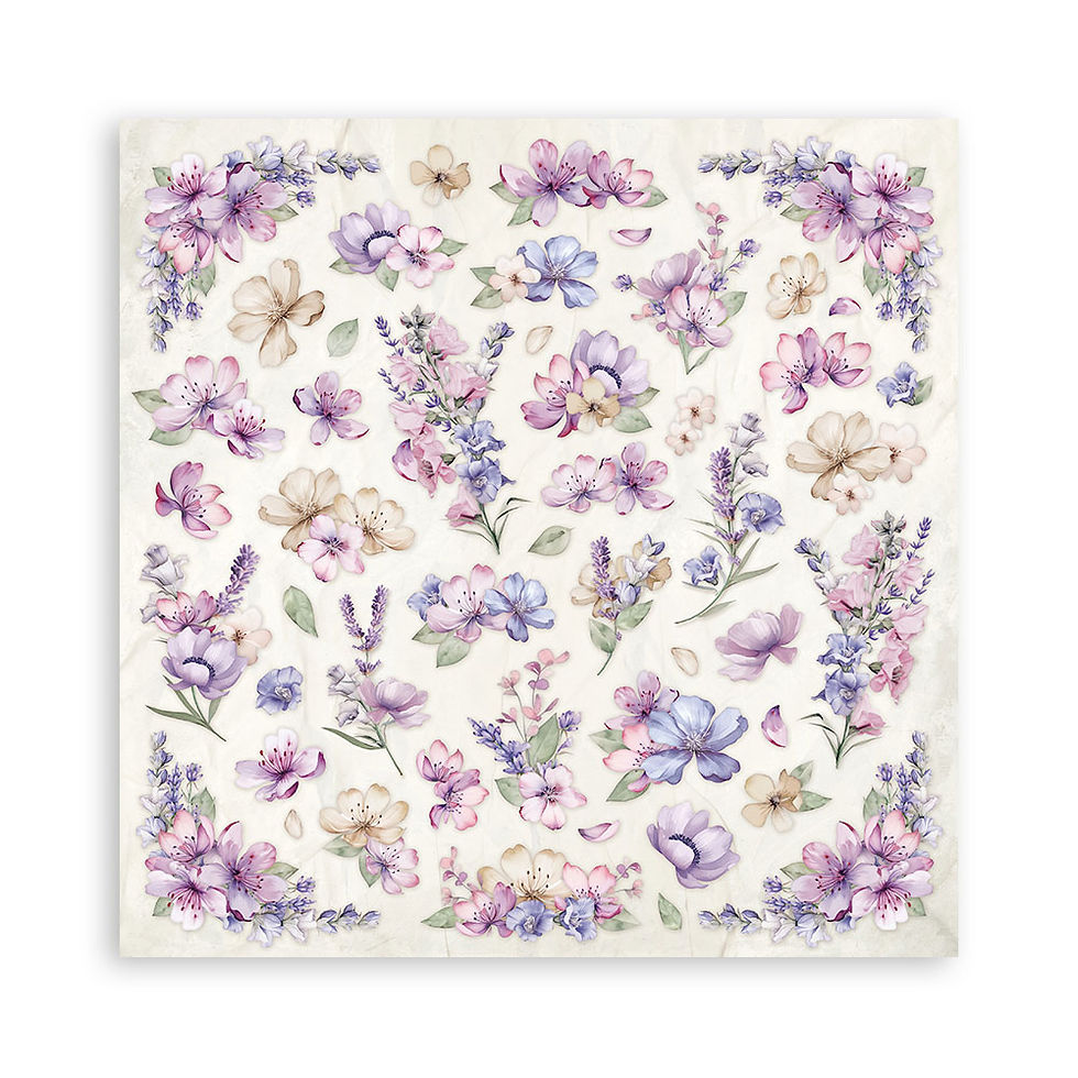 Thumbnail: Scrapbooking Small Pad 10 sheets cm 20,3X20,3 (8"X8") - Lavender