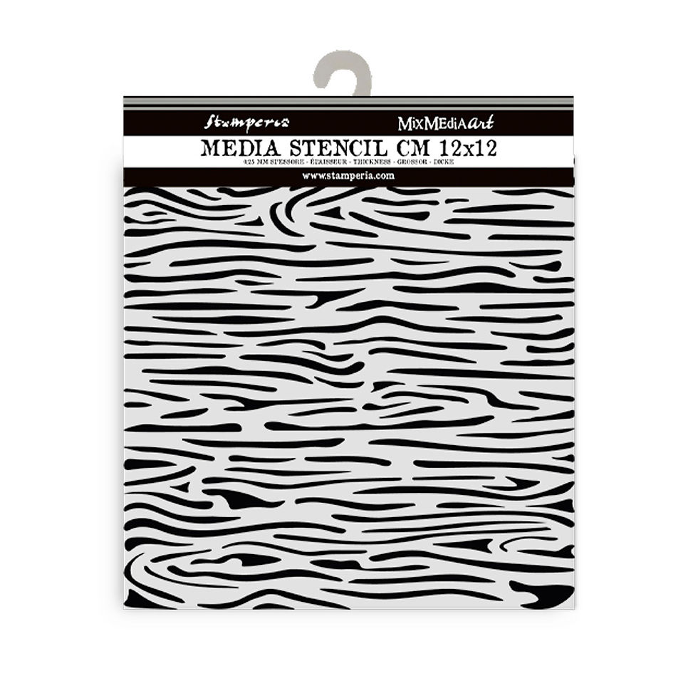 Miniatura: Thick stencil cm 12X12 - Silent Sea wood pattern