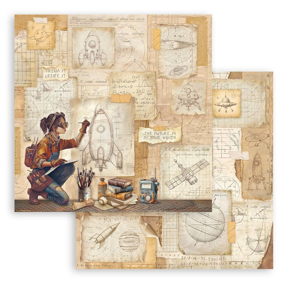 Thumbnail: Scrapbooking Small Pad 10 sheets cm 20,3X20,3 (8"X8") - A new Beginning