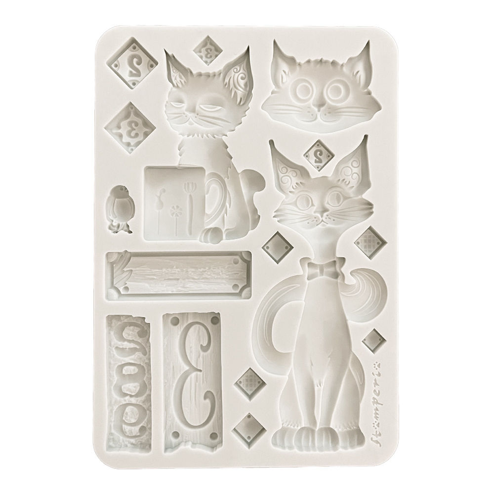 Silicon mould A5 - Furry Friends cats