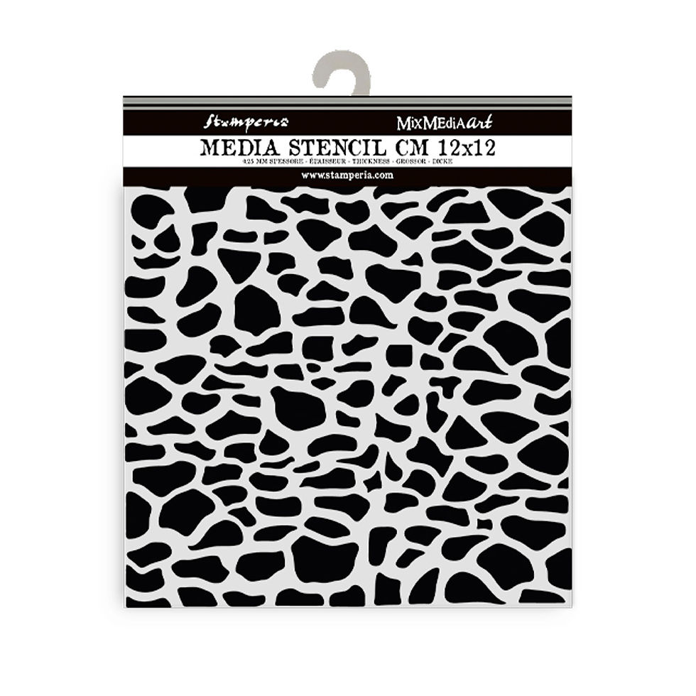 Miniatura: Thick stencil cm 12X12 - Silent Sea stones pattern