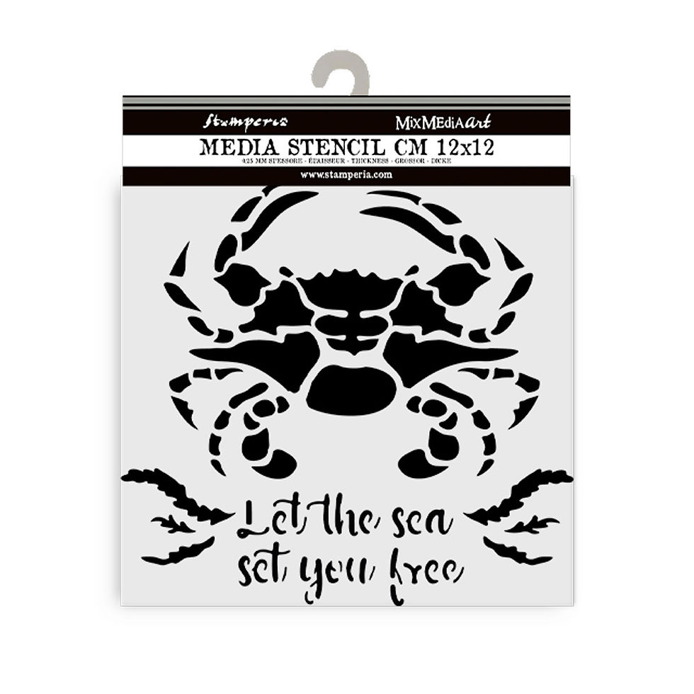 Miniatura: Thick stencil cm 12X12 - Silent Sea crab