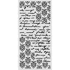 Thick stencil cm 12X25 - Secret Diary seal and writings