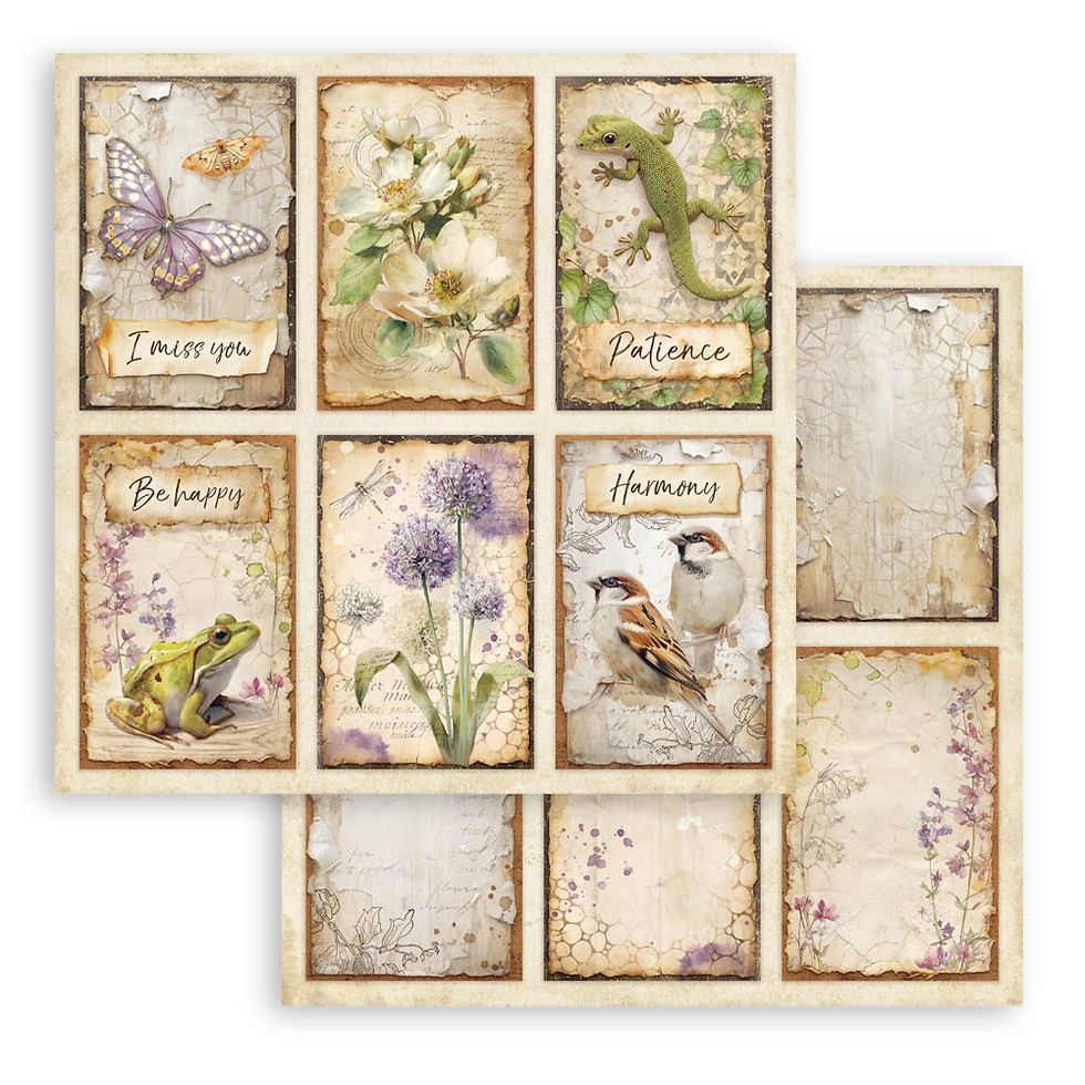 Thumbnail: Scrapbooking Printed Pad for Art and Craft 10 sheets 8"X8"- All Around