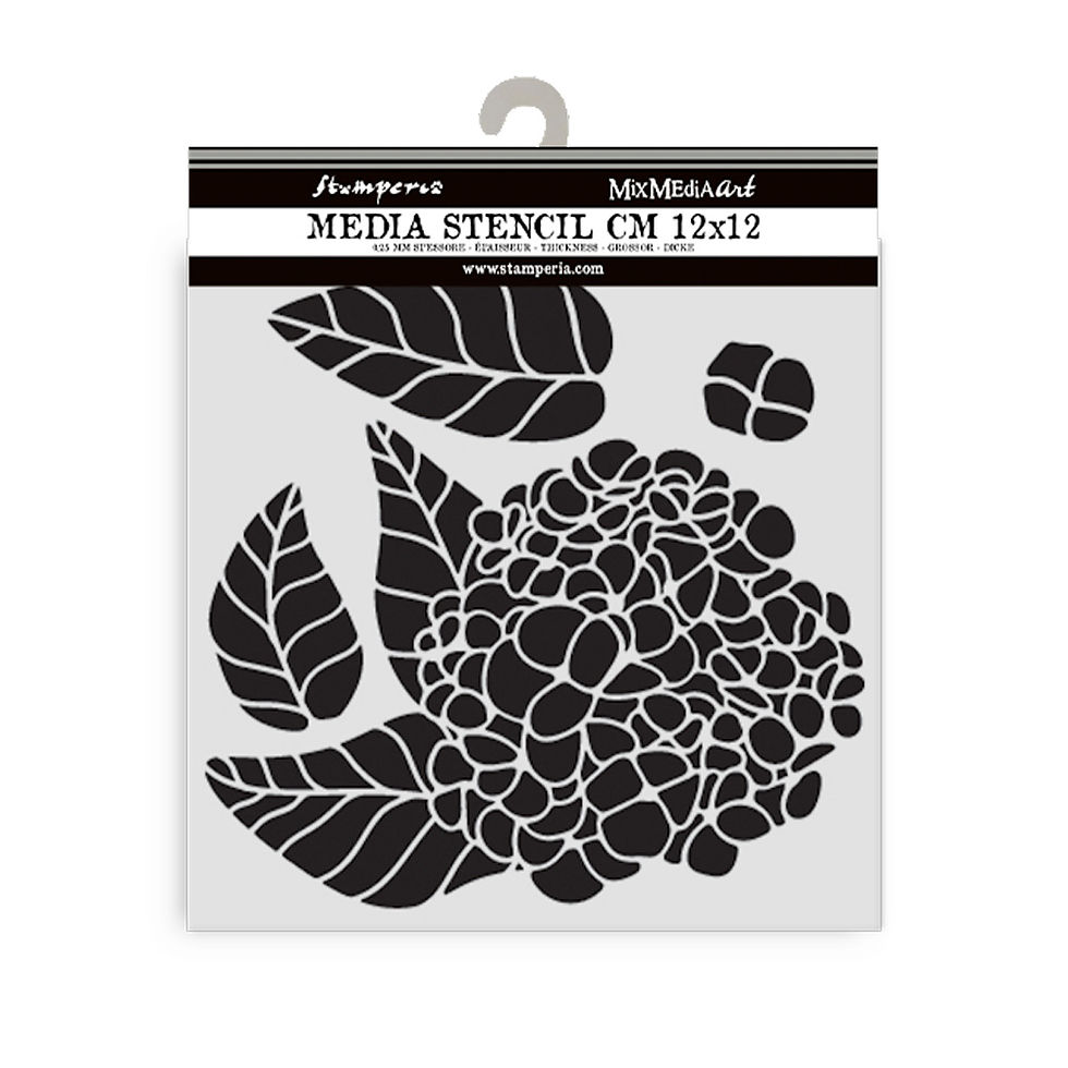 Miniatura: Thick stencil cm 12X12 - Quiet Days hydrangea