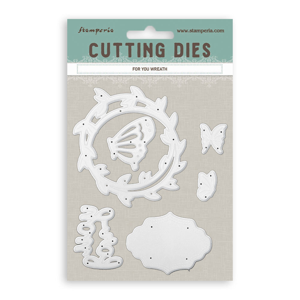 Cutting Dies for paper crafting A6 - For you wreath