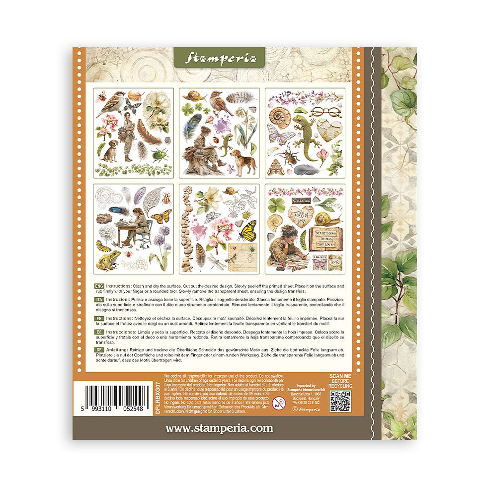Thumbnail: Printed Decorative Rub on selection for Art and Craft cm 20,5x23 - All Around