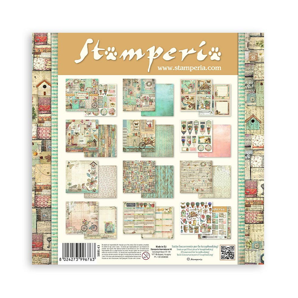Thumbnail: Scrapbooking Pad 10 sheets cm 30,5x30,5 (12"x12") - Garden