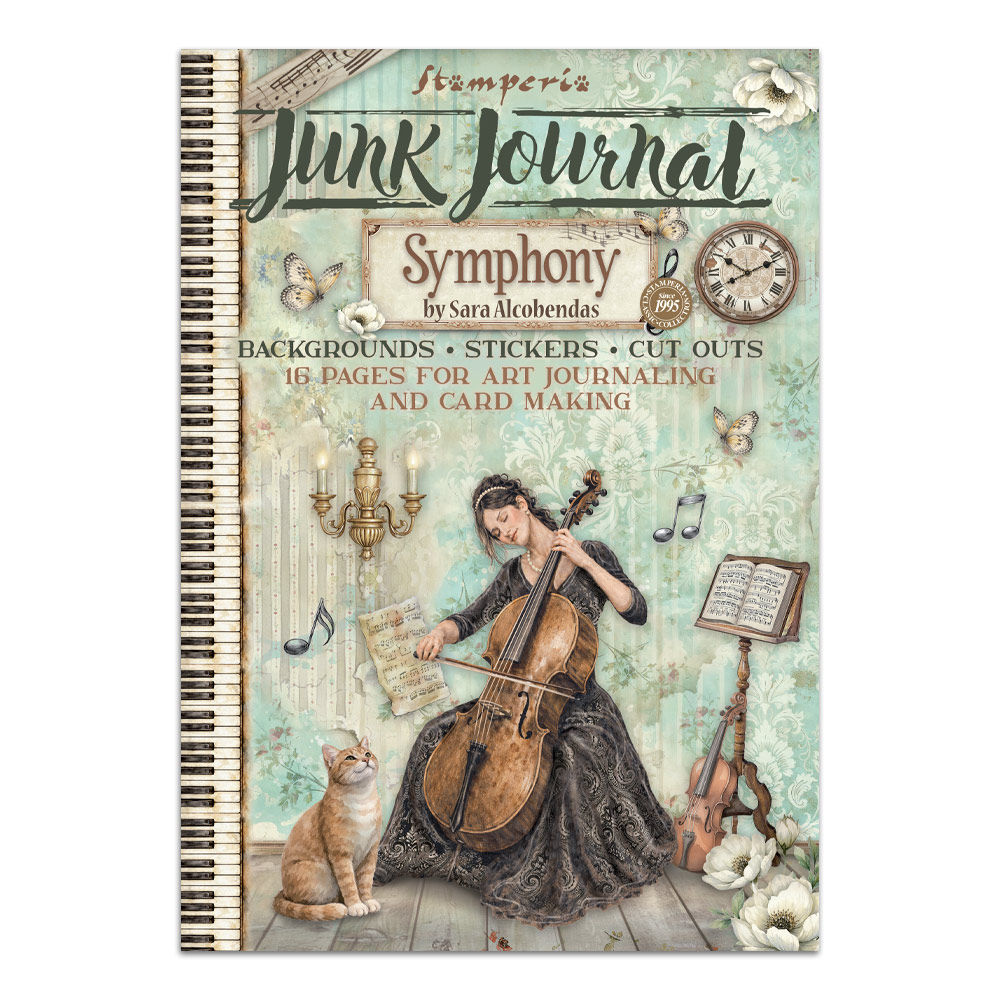 Junk journal: stickers, cut-outs, backgrounds for Art and Craft - Symphony