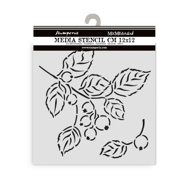 Miniatura: Thick stencil cm 12X12 - Whispering woods berries