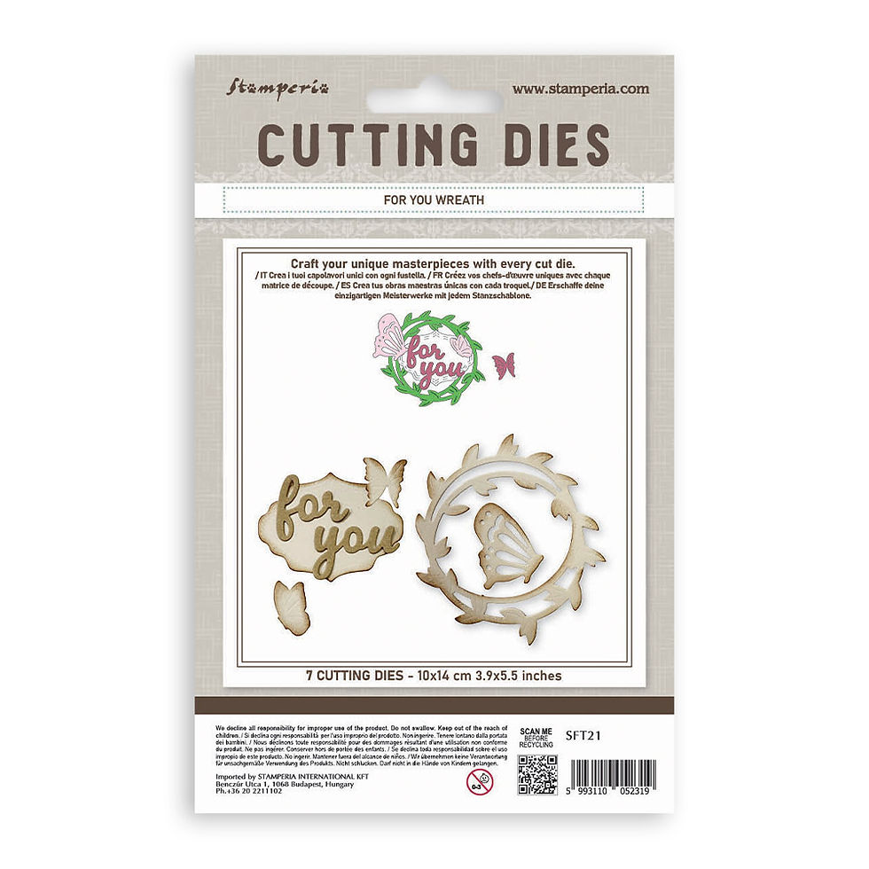 Miniatura: Cutting Dies for paper crafting A6 - For you wreath