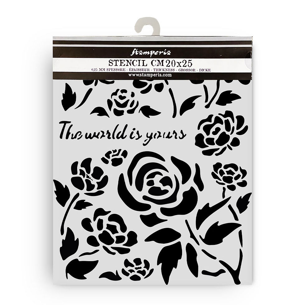 Miniatura: Thick stencil cm 20X25 - Timeless roses