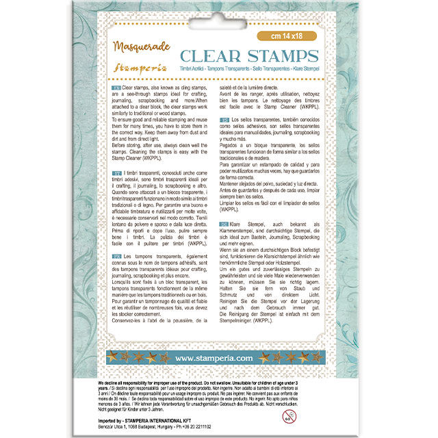 Thumbnail: Acrylic stamp cm 14x18 - Masquerade feathers