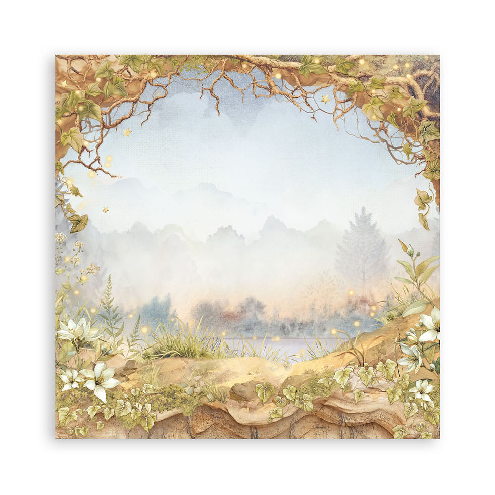 Miniatura: Scrapbooking Pad 22 sheets cm 30,5x30,5 (12"x12") Single face - Whispering woods