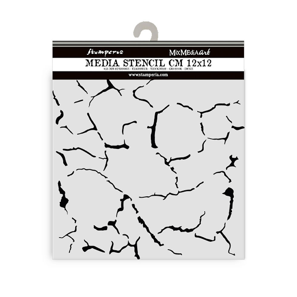 Miniatura: Thick stencil cm 12X12 - Silent Sea crackle pattern