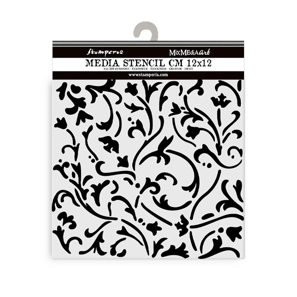 Miniatura: Thick stencil cm 12X12 - Masquerade ornaments