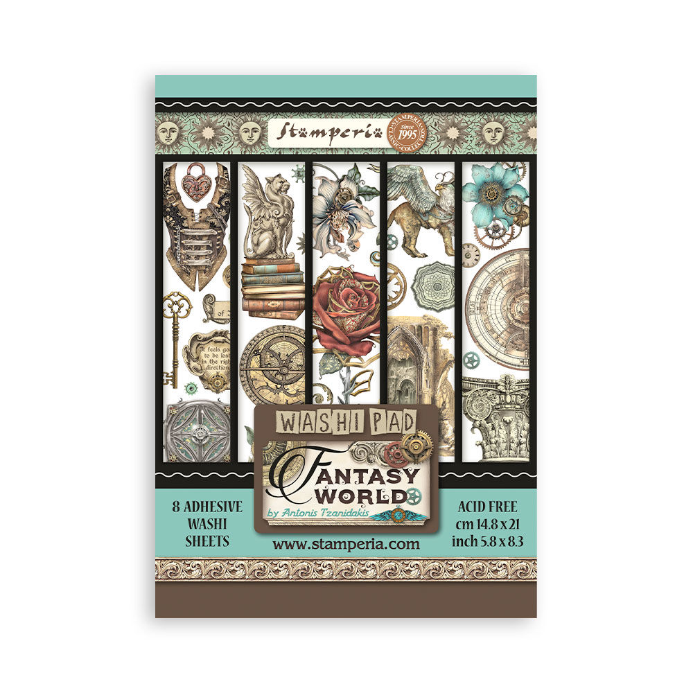 Washi pad 8 sheets A5 - Sir Vagabond in Fantasy World