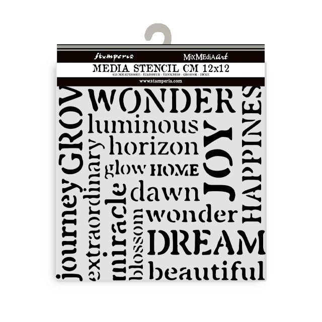 Miniatura: Thick stencil cm 12X12 - Hidden Grove writings