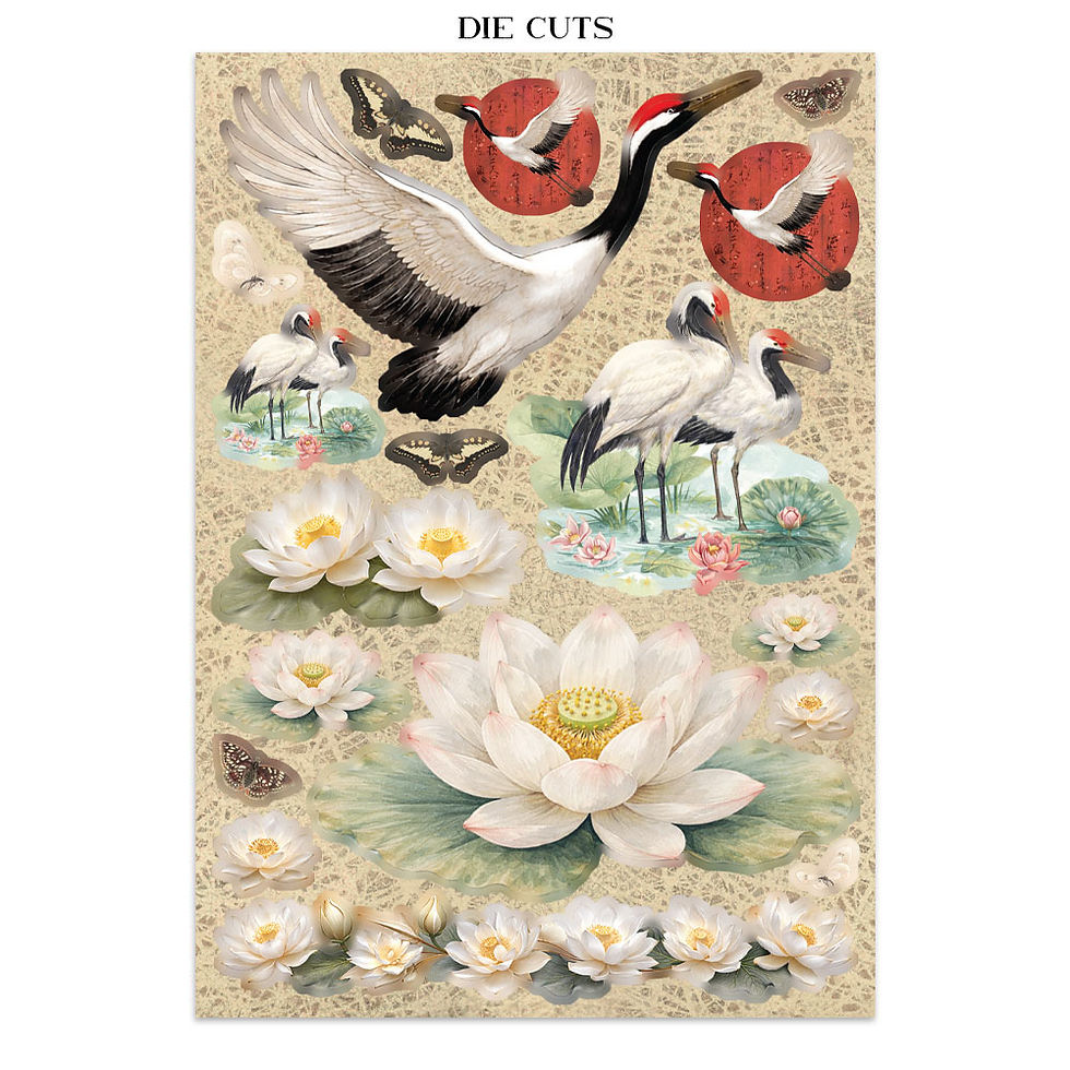 Thumbnail: Junk Journal Focus Points for Art and Craft A5 - Oriental Garden
