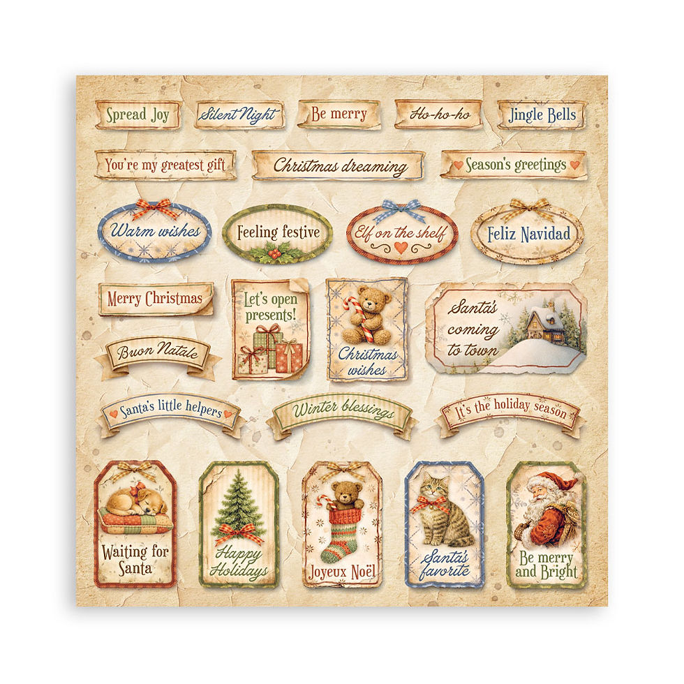 Thumbnail: Scrapbooking Printed Pad for Art and Craft (8"X8") - Silent Night