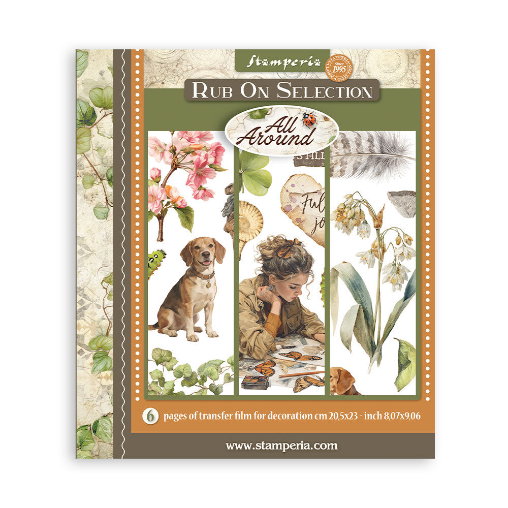 Printed Decorative Rub on selection for Art and Craft cm 20,5x23 - All Around