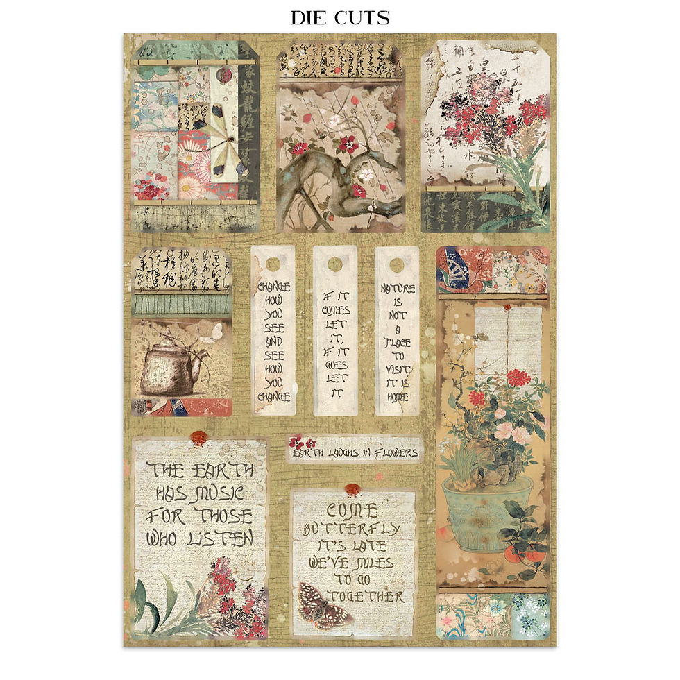 Thumbnail: Junk journal: stickers, cut-outs, backgrounds - Oriental Garden