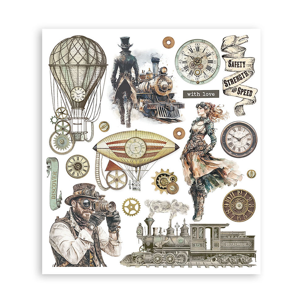 Miniatura: Rub on selection cm 20,5x23 6 pages - Voyages Fantastiques