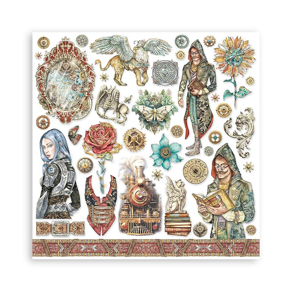 Thumbnail: Scrapbooking Pad 10 sheets cm 30,5x30,5 - Sir Vagabond in Fantasy World